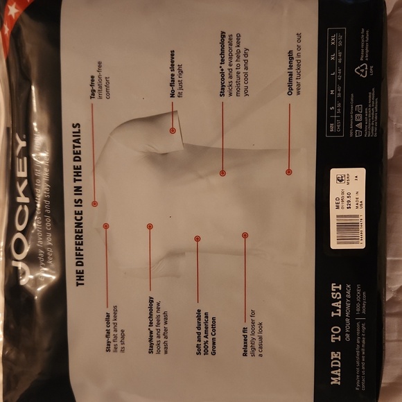 Jockey Black Crew Neck T-Shirts Made in America. 2 pack - Picture 2 of 7